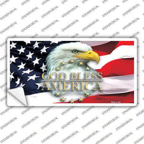 God Bless America Eagle Novelty Sticker Decal