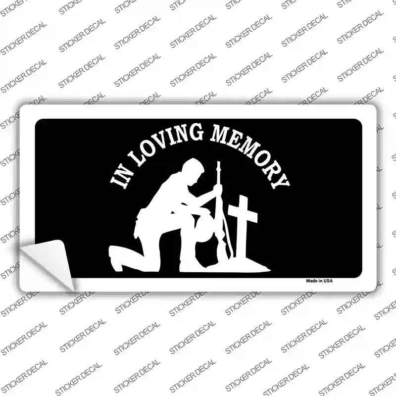 In Loving Memory Cross Novelty Sticker Decal