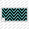 Tiffany Blue Chevron Novelty Sticker Decal
