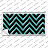 Tiffany Blue Chevron Novelty Sticker Decal