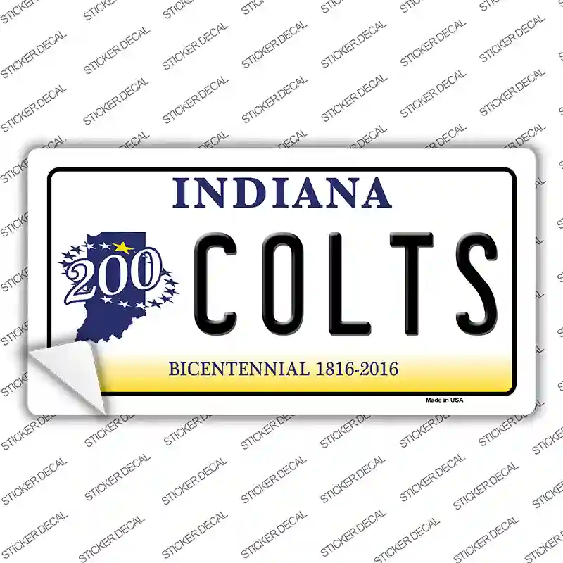 Colts Indiana State Novelty Sticker Decal