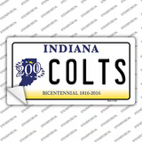 Colts Indiana State Novelty Sticker Decal