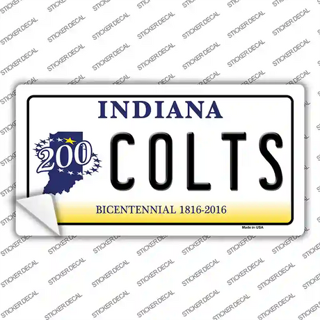 Colts Indiana State Novelty Sticker Decal