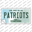 Patriots New Hampshire Novelty Sticker Decal