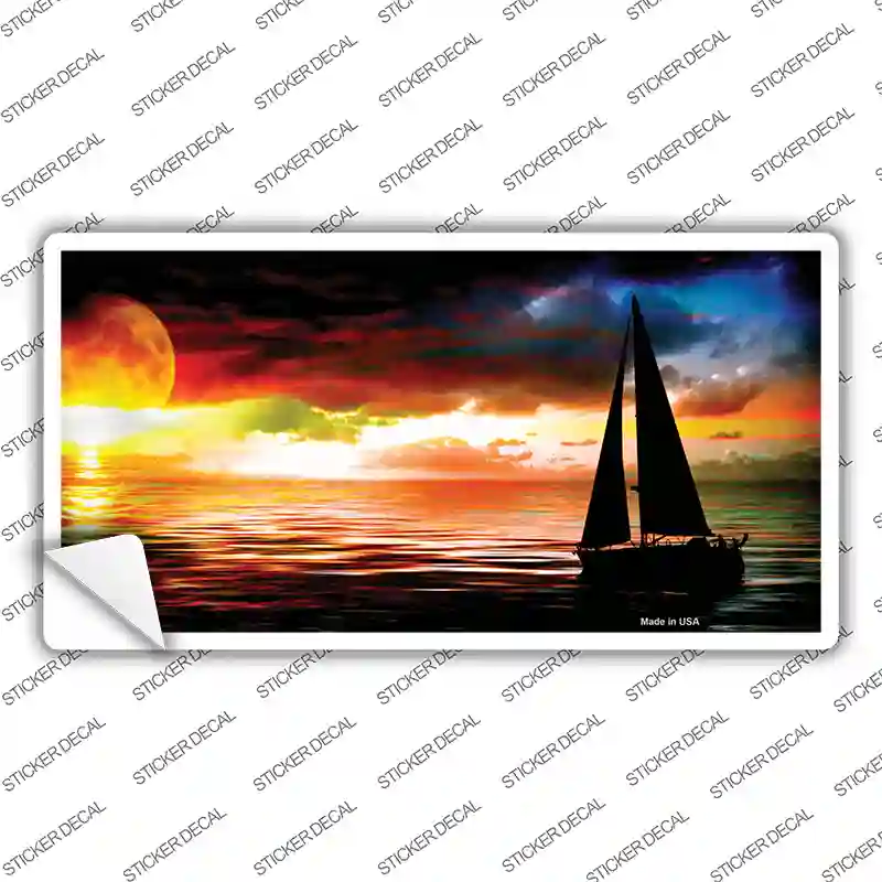 Sailboat Novelty Sticker Decal