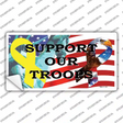 Support Our Troops Ribbon Novelty Sticker Decal