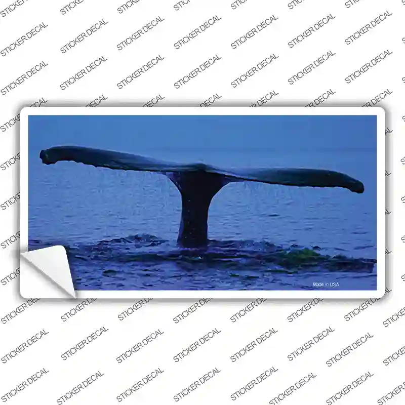 Whale Tail Novelty Sticker Decal