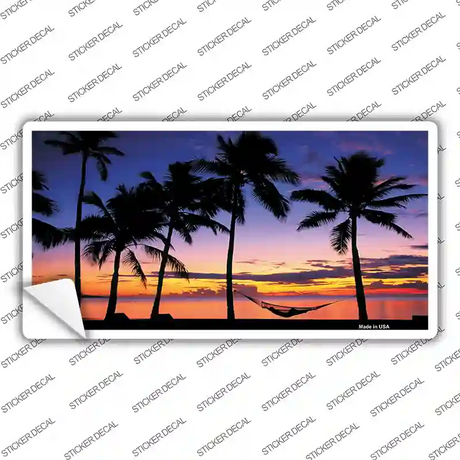 Sunset Hammock Novelty Sticker Decal