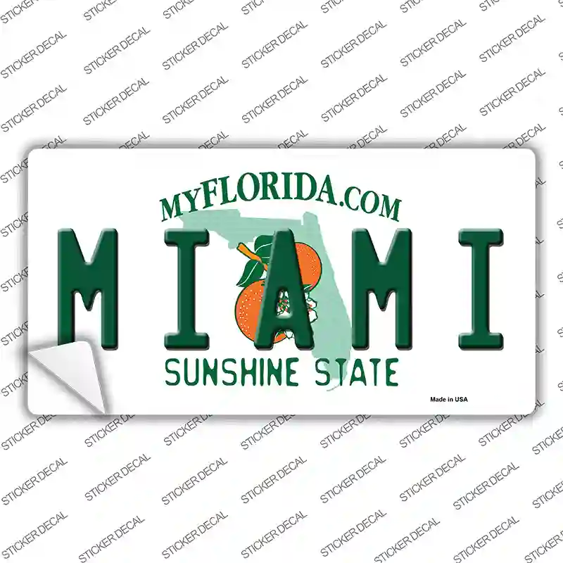 Miami Florida Novelty Sticker Decal