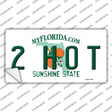 2 Hot Florida Novelty Sticker Decal