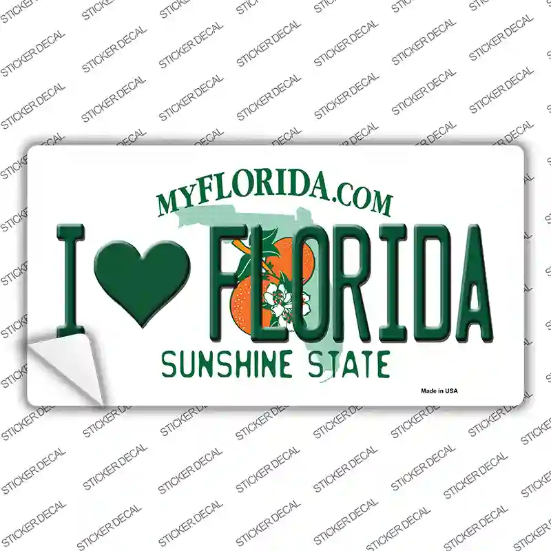 I Love Florida Novelty Sticker Decal