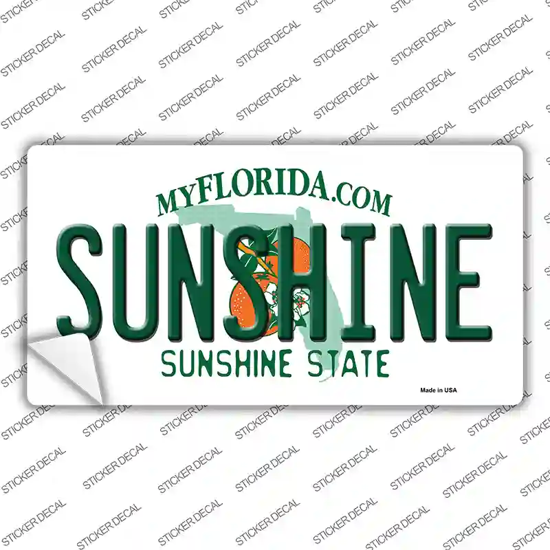 Sunshine Florida Novelty Sticker Decal