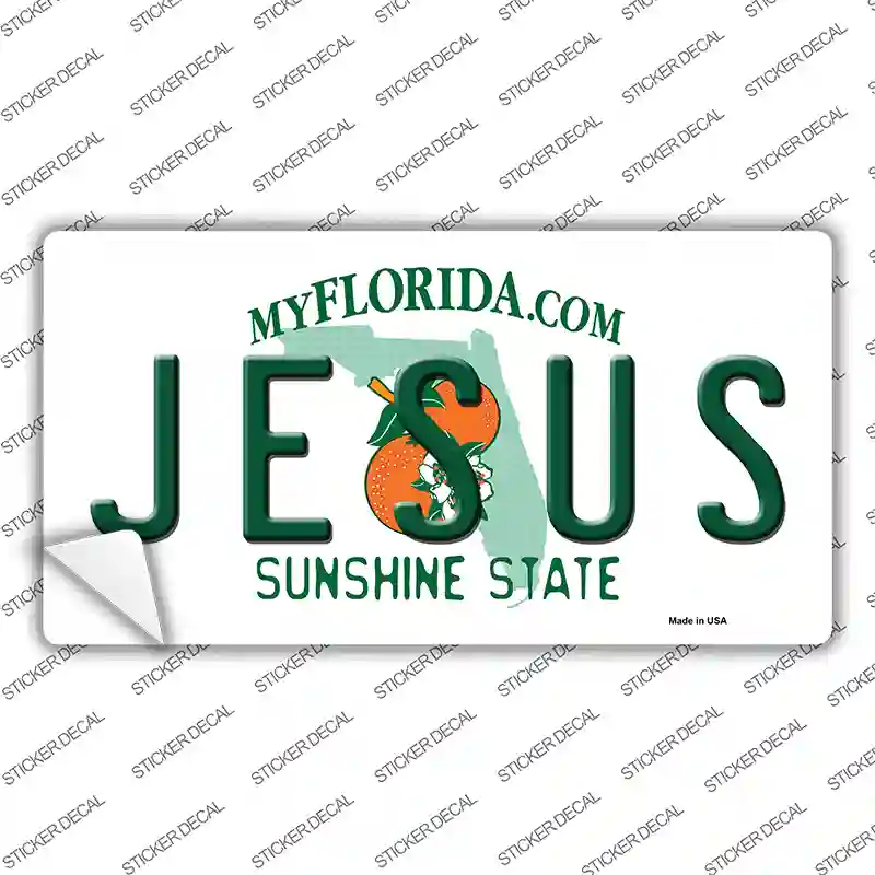Jesus Florida Novelty Sticker Decal