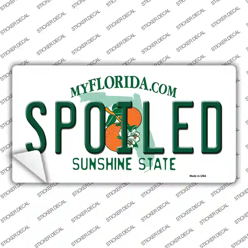 Spoiled Florida Novelty Sticker Decal