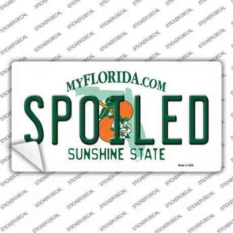 Spoiled Florida Novelty Sticker Decal