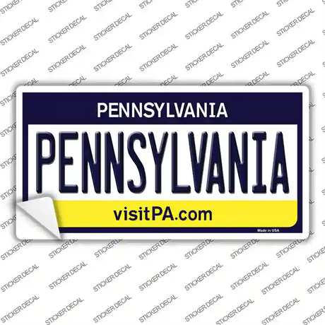 Pennsylvania State Novelty Sticker Decal
