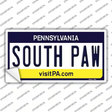 South Paw Pennsylvania State Novelty Sticker Decal