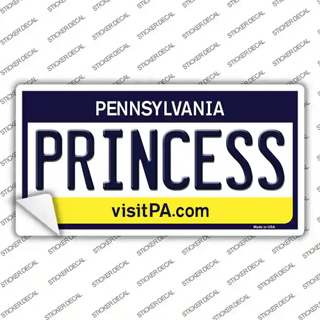Princess Pennsylvania State Novelty Sticker Decal
