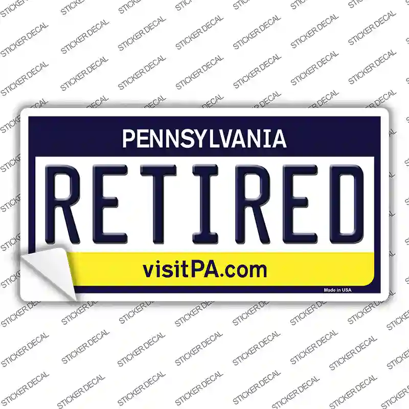 Retired Pennsylvania State Novelty Sticker Decal