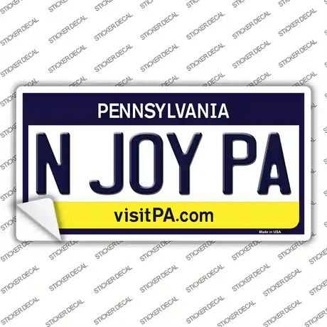 N Joy Pennsylvania State Novelty Sticker Decal