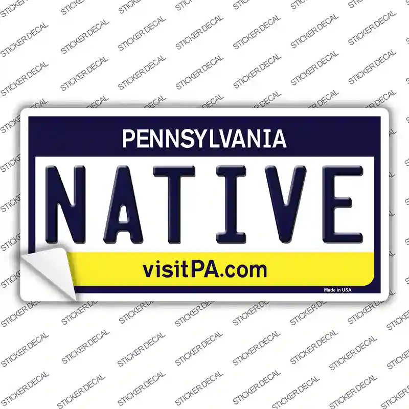 Native Pennsylvania State Novelty Sticker Decal