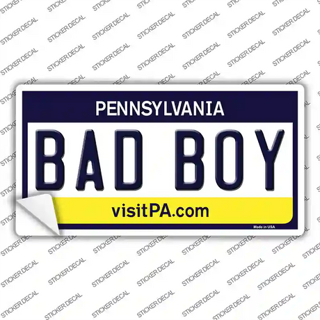 Bad Boy Pennsylvania State Novelty Sticker Decal