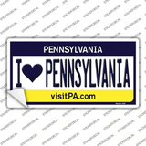 I Love Pennsylvania State Novelty Sticker Decal