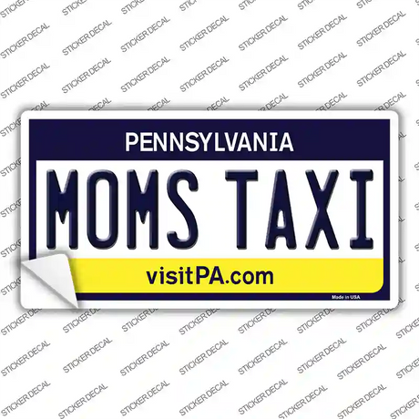 Moms Taxi Pennsylvania State Novelty Sticker Decal