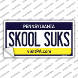 Skool Suks Pennsylvania State Novelty Sticker Decal