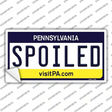 Spoiled Pennsylvania State Novelty Sticker Decal