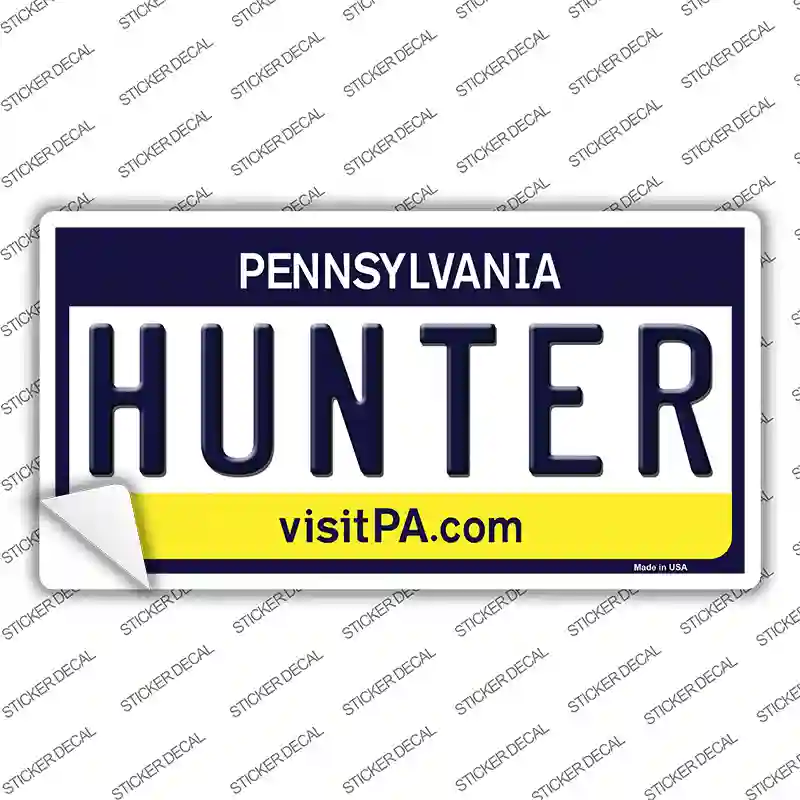 Hunter Pennsylvania State Novelty Sticker Decal