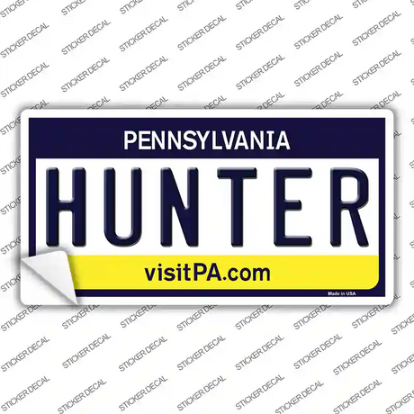 Hunter Pennsylvania State Novelty Sticker Decal
