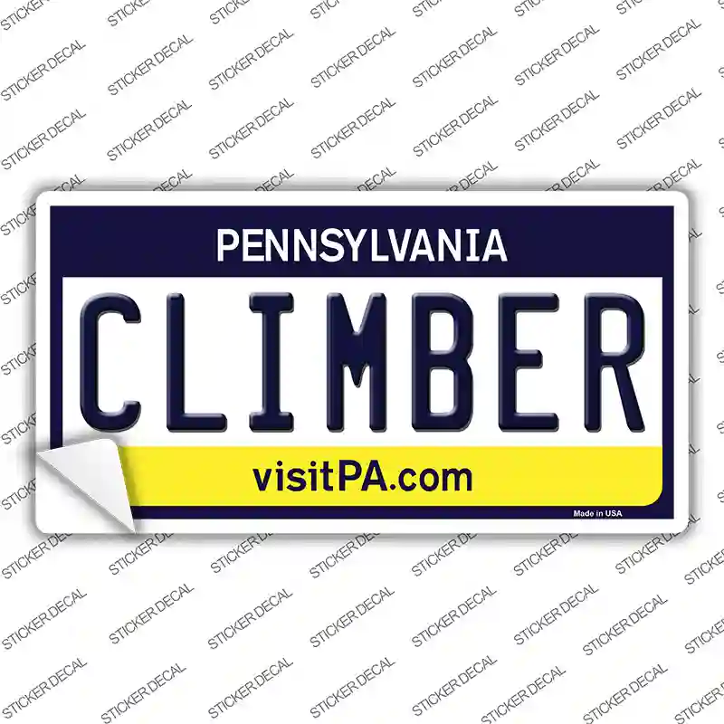 Climber Pennsylvania State Novelty Sticker Decal