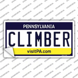 Climber Pennsylvania State Novelty Sticker Decal
