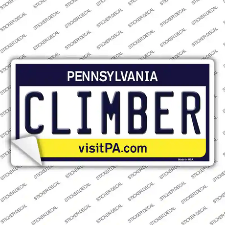 Climber Pennsylvania State Novelty Sticker Decal