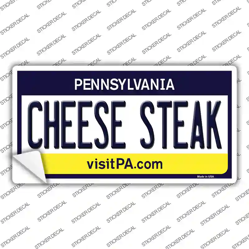 Cheese Steak Pennsylvania State Novelty Sticker Decal
