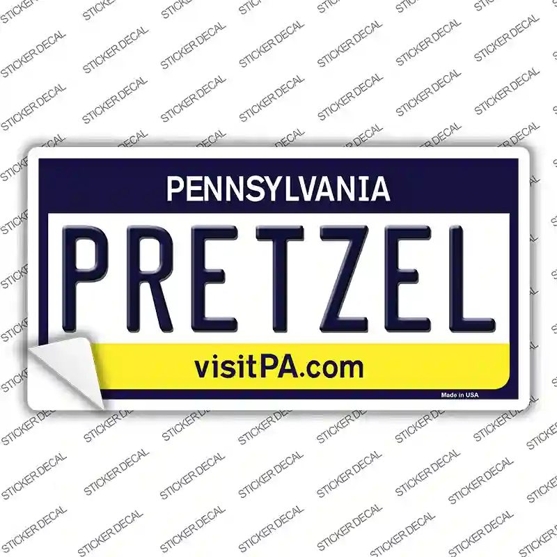 Pretzel Pennsylvania State Novelty Sticker Decal