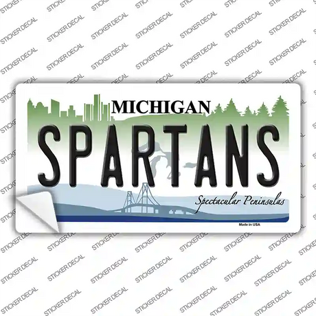 Spartans Michigan Novelty Sticker Decal