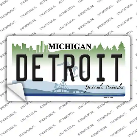 Detroit Michigan Novelty Sticker Decal