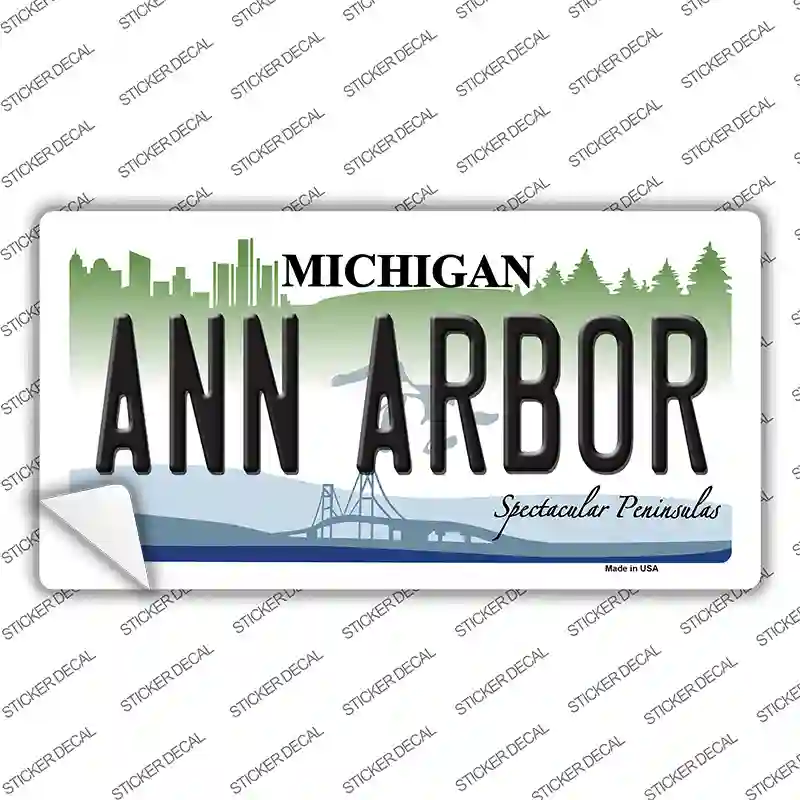 Ann Arbor Michigan Novelty Sticker Decal