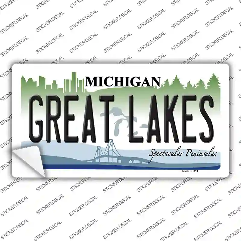 Great Lakes Michigan Novelty Sticker Decal