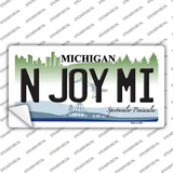 N Joy Mi Michigan Novelty Sticker Decal
