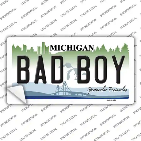 Bad Boy Michigan Novelty Sticker Decal