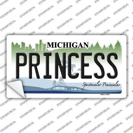 Princess Michigan Novelty Sticker Decal