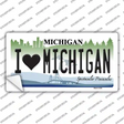 I Love Michigan Novelty Sticker Decal