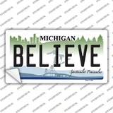 Believe Michigan Novelty Sticker Decal