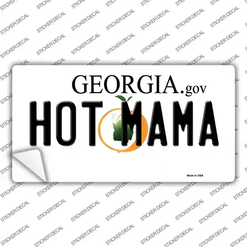 Hot Mama Georgia Novelty Sticker Decal