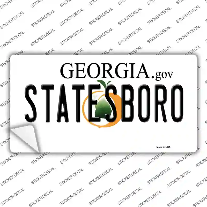 Statesboro Georgia Novelty Sticker Decal