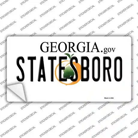 Statesboro Georgia Novelty Sticker Decal