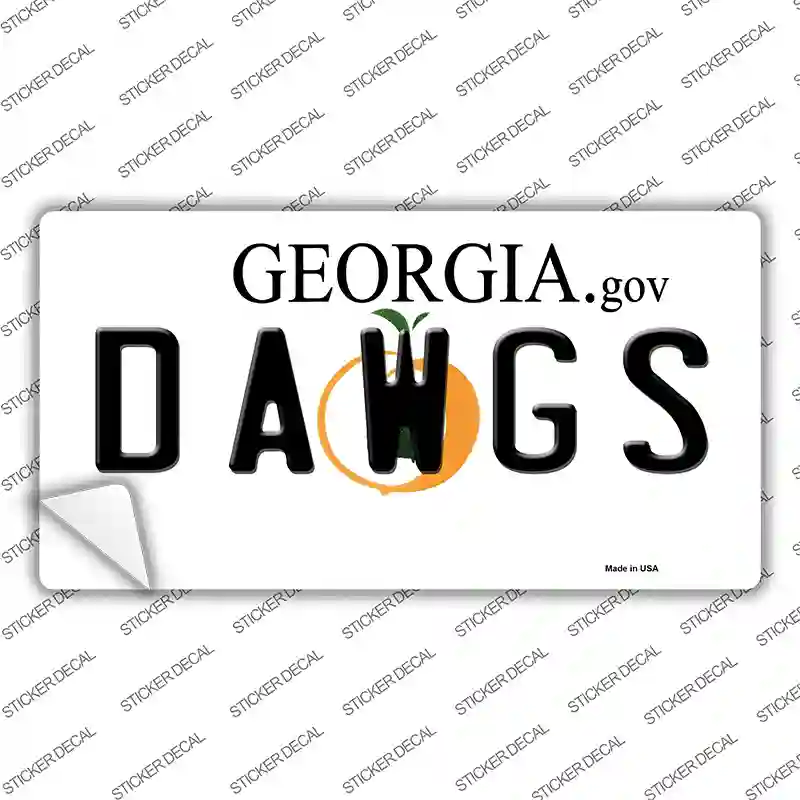 Dawgs Georgia Novelty Sticker Decal